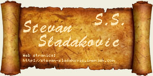 Stevan Sladaković vizit kartica